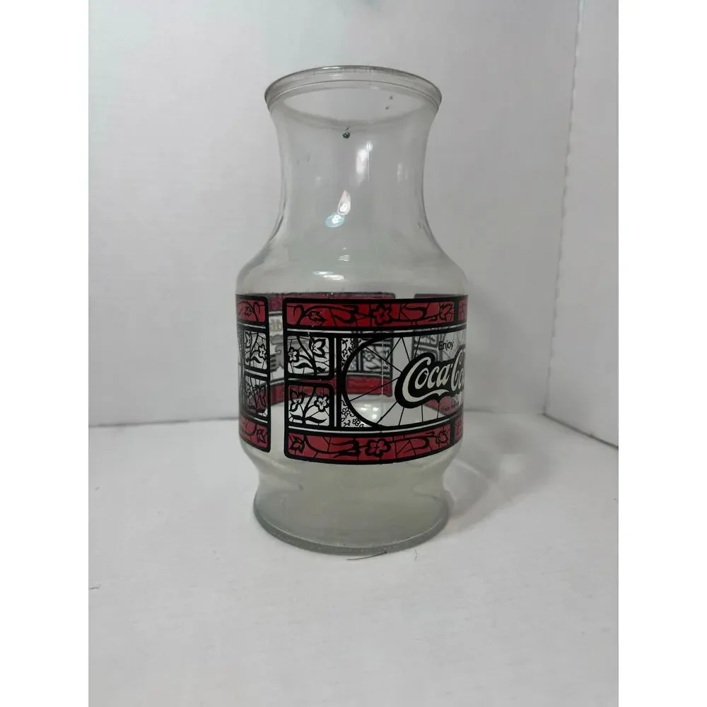 Coca-Cola Godfather's Pizza Glass Pitcher Vintage